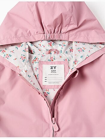 Chaqueta cortavientos con capucha y volantes