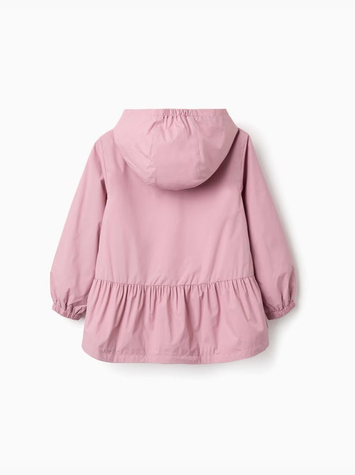 Chaqueta cortavientos con capucha y volantes - Kiabi
