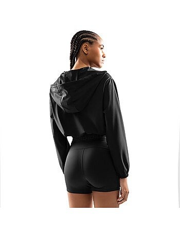 Chaqueta cortavientos crop ultraligera entrenamiento mujer fitness mujer pando