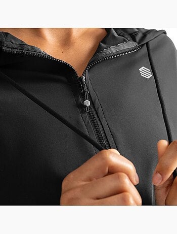 Chaqueta cortavientos crop ultraligera entrenamiento mujer fitness mujer pando