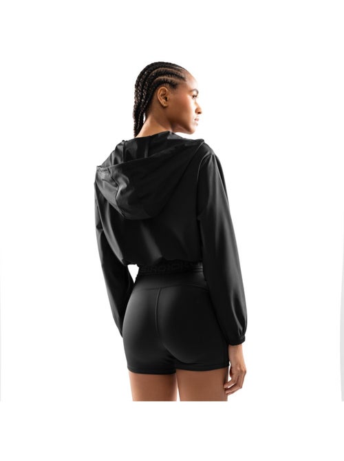 Chaqueta cortavientos crop ultraligera entrenamiento mujer fitness mujer pando - Kiabi
