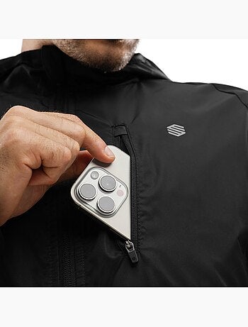 Chaqueta cortavientos entrenamiento hombre fitness hombre grand marathon