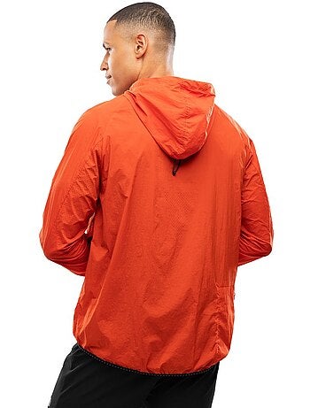 Chaqueta cortavientos running hombre fitness hombre bund brick