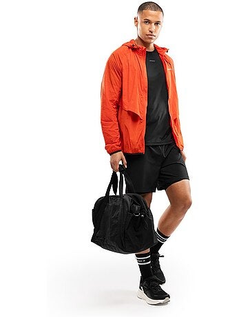 Chaqueta cortavientos running hombre fitness hombre bund brick