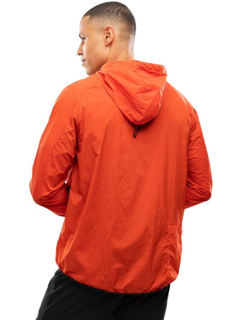Chaqueta cortavientos running hombre fitness hombre bund brick Rojo - Kiabi