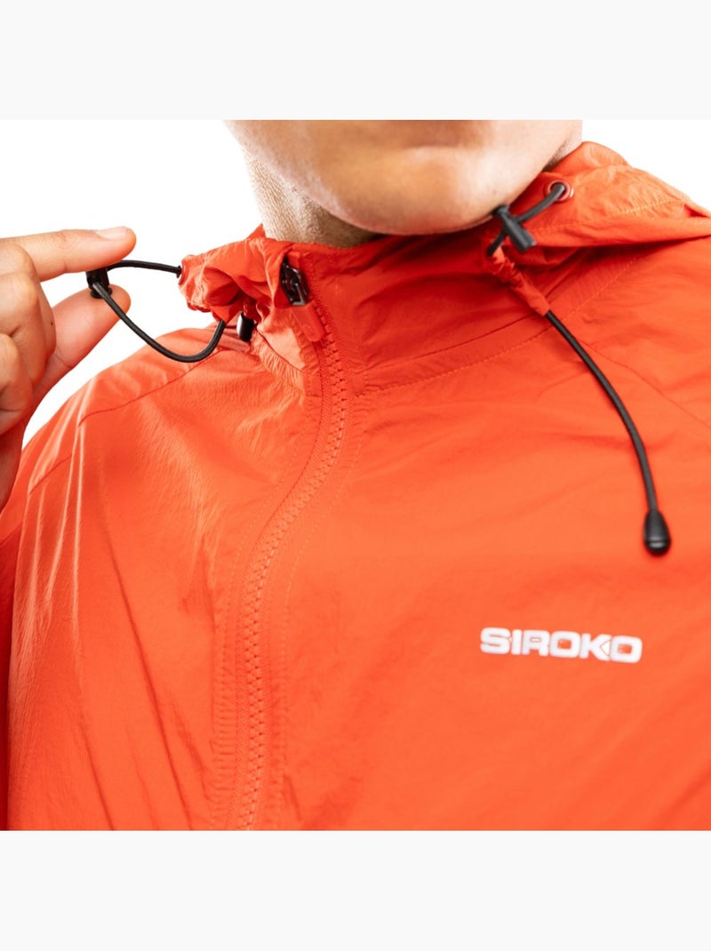 Chaqueta cortavientos running hombre fitness hombre bund brick Rojo - Kiabi