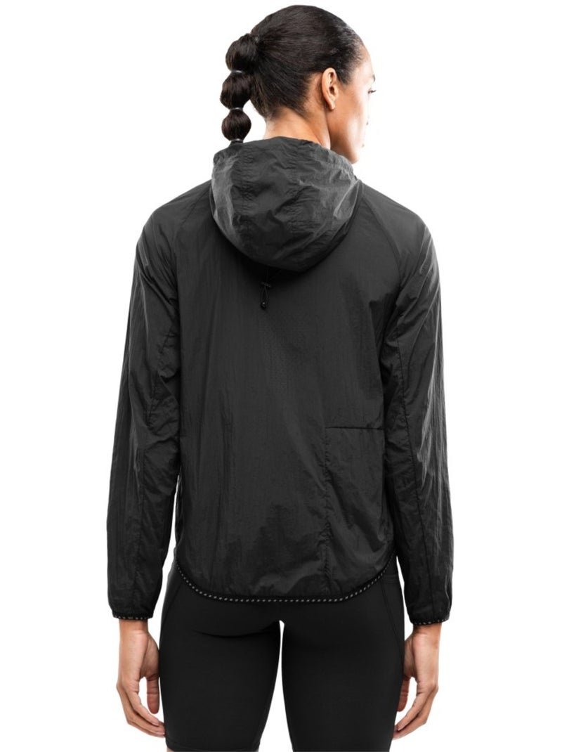 Chaqueta cortavientos running mujer fitness mujer alia Negro - Kiabi