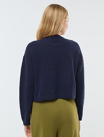 Chaqueta cropped de punto