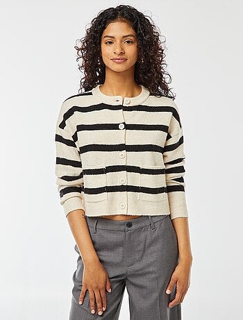 Chaqueta cropped de punto
