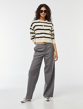 Chaqueta cropped de punto