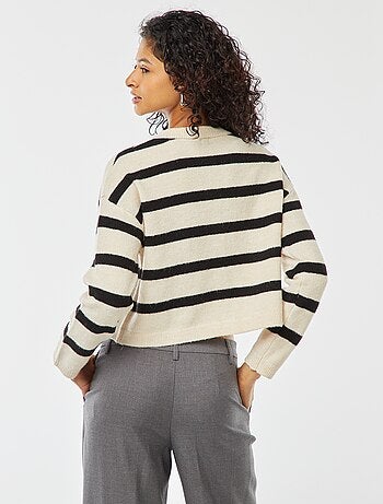 Chaqueta cropped de punto