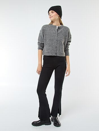 Chaqueta cropped de punto
