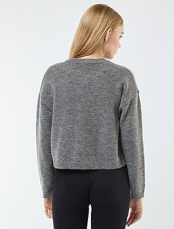 Chaqueta cropped de punto