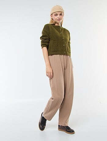 Chaqueta cropped de punto