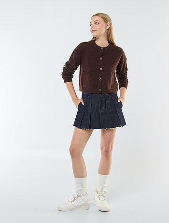 Chaqueta cropped de punto