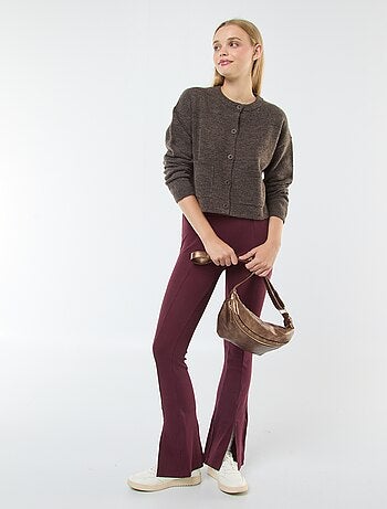 Chaqueta cropped de punto