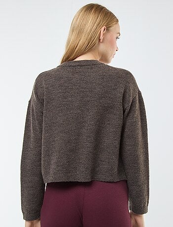 Chaqueta cropped de punto