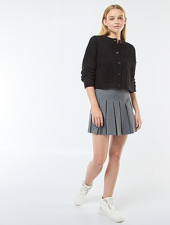 Chaqueta cropped de punto