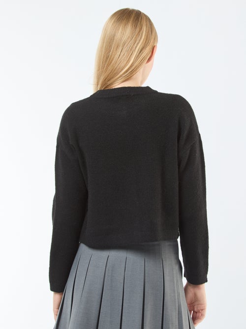 Chaqueta cropped de punto - Kiabi