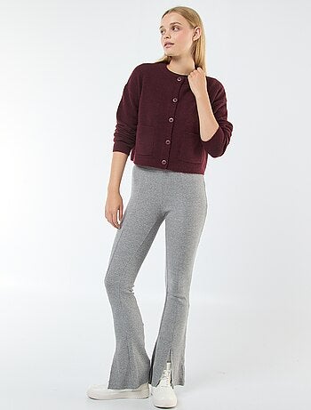 Chaqueta cropped de punto