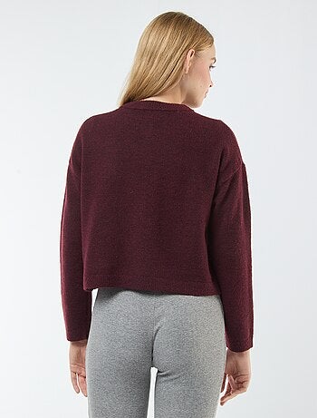 Chaqueta cropped de punto