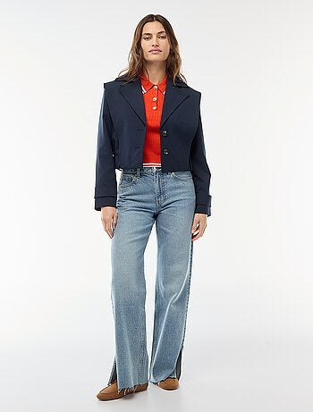 Chaqueta cropped estilo trench