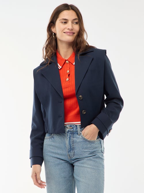Chaqueta cropped estilo trench - Kiabi