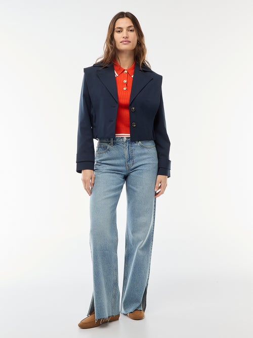 Chaqueta cropped estilo trench - Kiabi