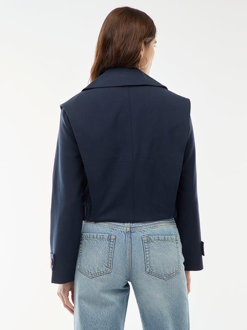 Chaqueta cropped estilo trench - Kiabi