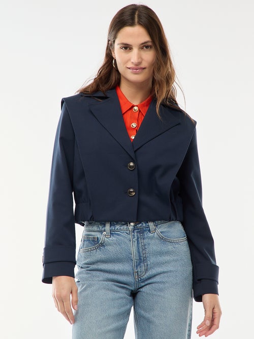 Chaqueta cropped estilo trench - Kiabi