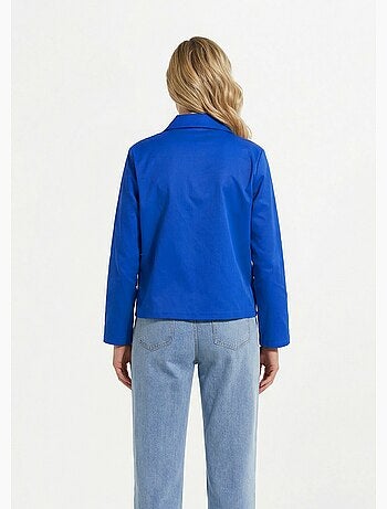 Chaqueta cuadrada de algodón, con cuello Peter Pan - AFIBEL