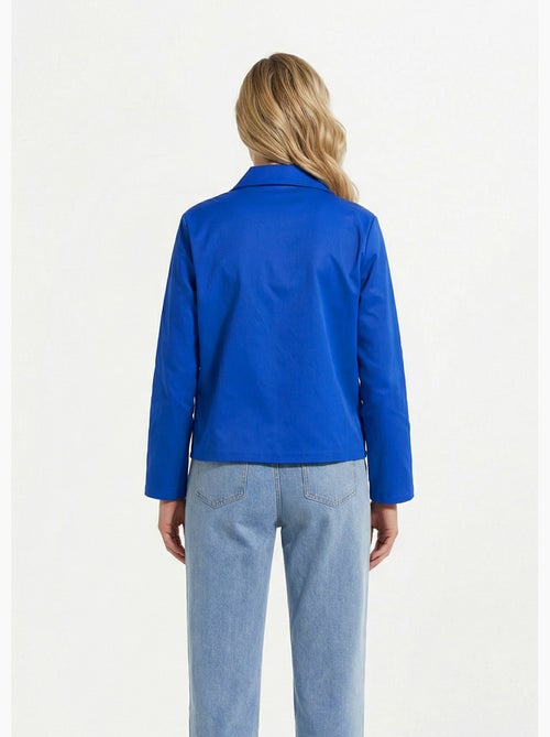 Chaqueta cuadrada de algodón, con cuello Peter Pan - AFIBEL - Kiabi