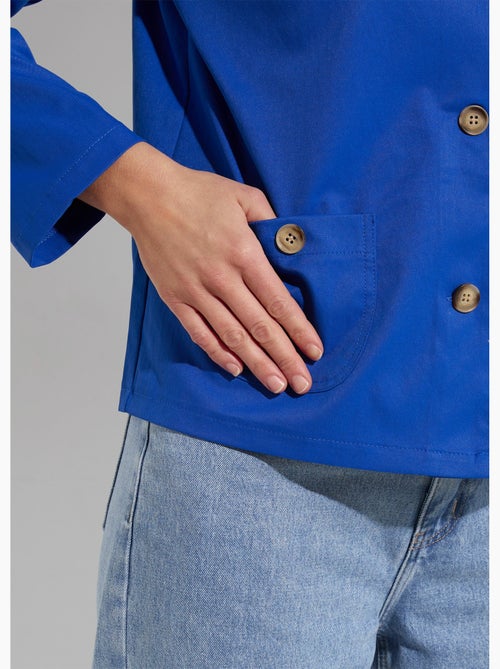 Chaqueta cuadrada de algodón, con cuello Peter Pan - AFIBEL - Kiabi