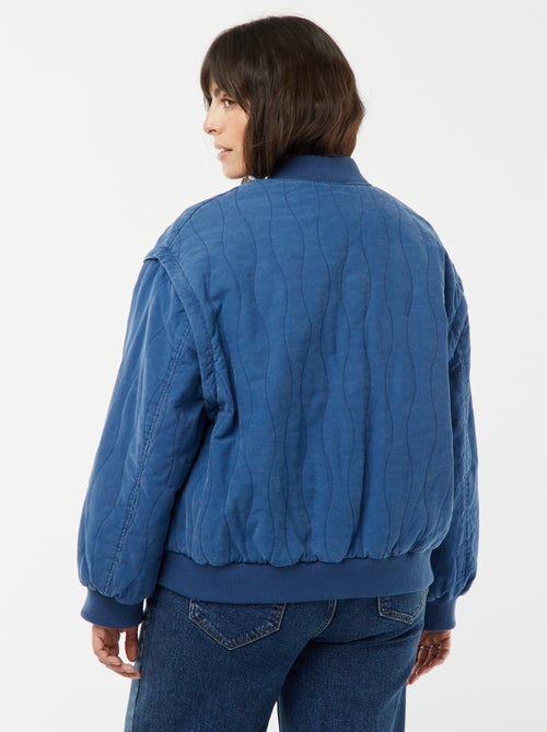 Chaqueta de algodón acolchada con ondas verticales - Kiabi