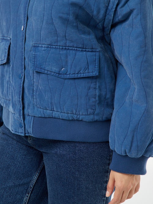 Chaqueta de algodón acolchada con ondas verticales - Kiabi