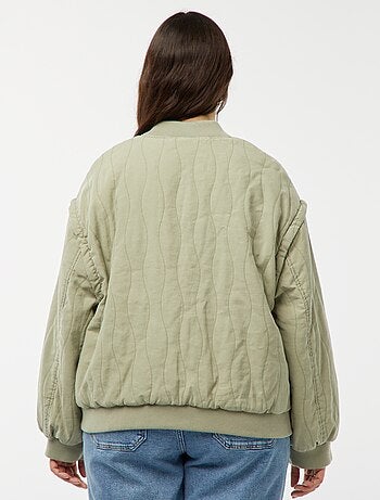 Chaqueta de algodón acolchada con ondas verticales