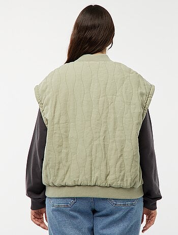 Chaqueta de algodón acolchada con ondas verticales
