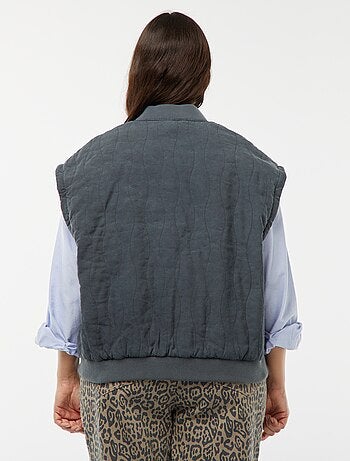 Chaqueta de algodón acolchada con ondas verticales