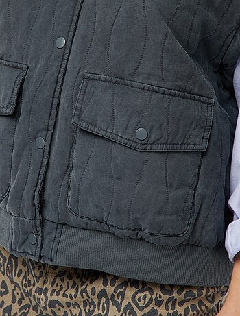 Chaqueta de algodón acolchada con ondas verticales