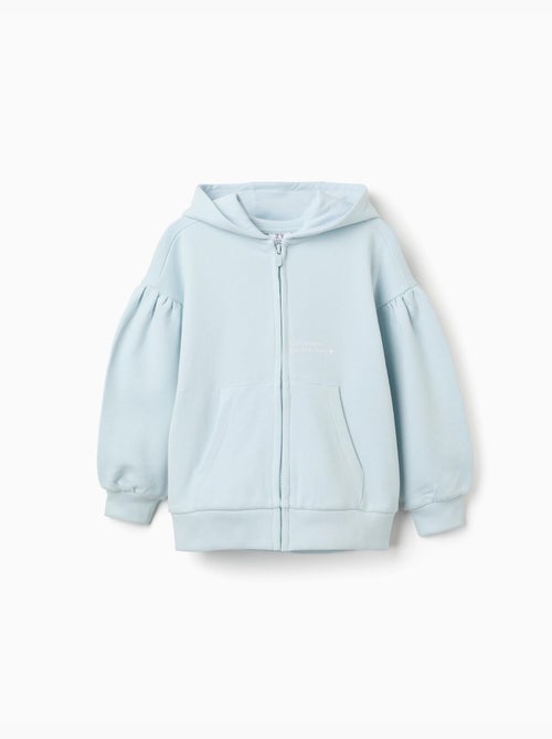 Chaqueta de algodón con capucha y estampado de flores - Kiabi
