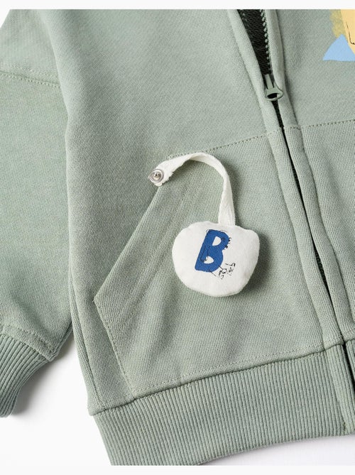 Chaqueta de algodón con capucha y estampado de oso - Kiabi