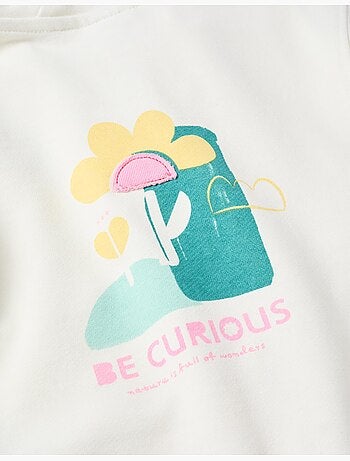 Chaqueta de algodón con capucha y estampado floral