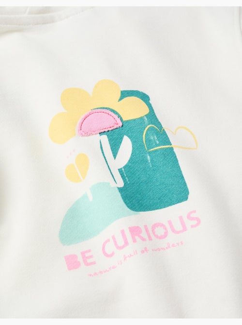 Chaqueta de algodón con capucha y estampado floral - Kiabi