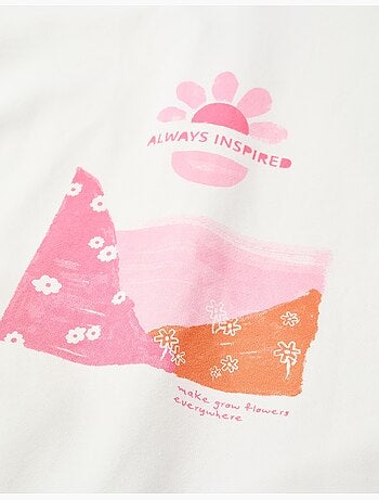 Chaqueta de algodón con capucha y estampado floral