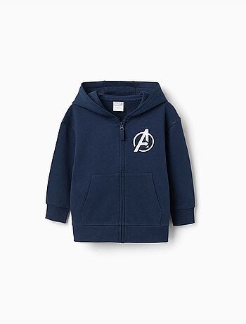 Chaqueta de algodón con capucha y estampados Avengers
