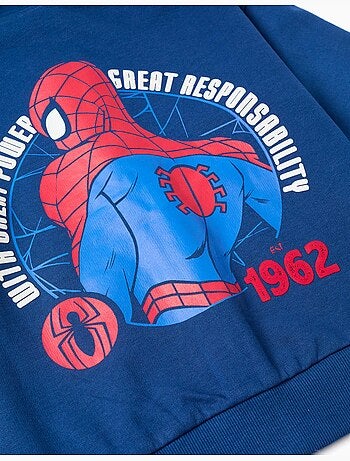 Chaqueta de algodón con capucha y estampados Spider-Man