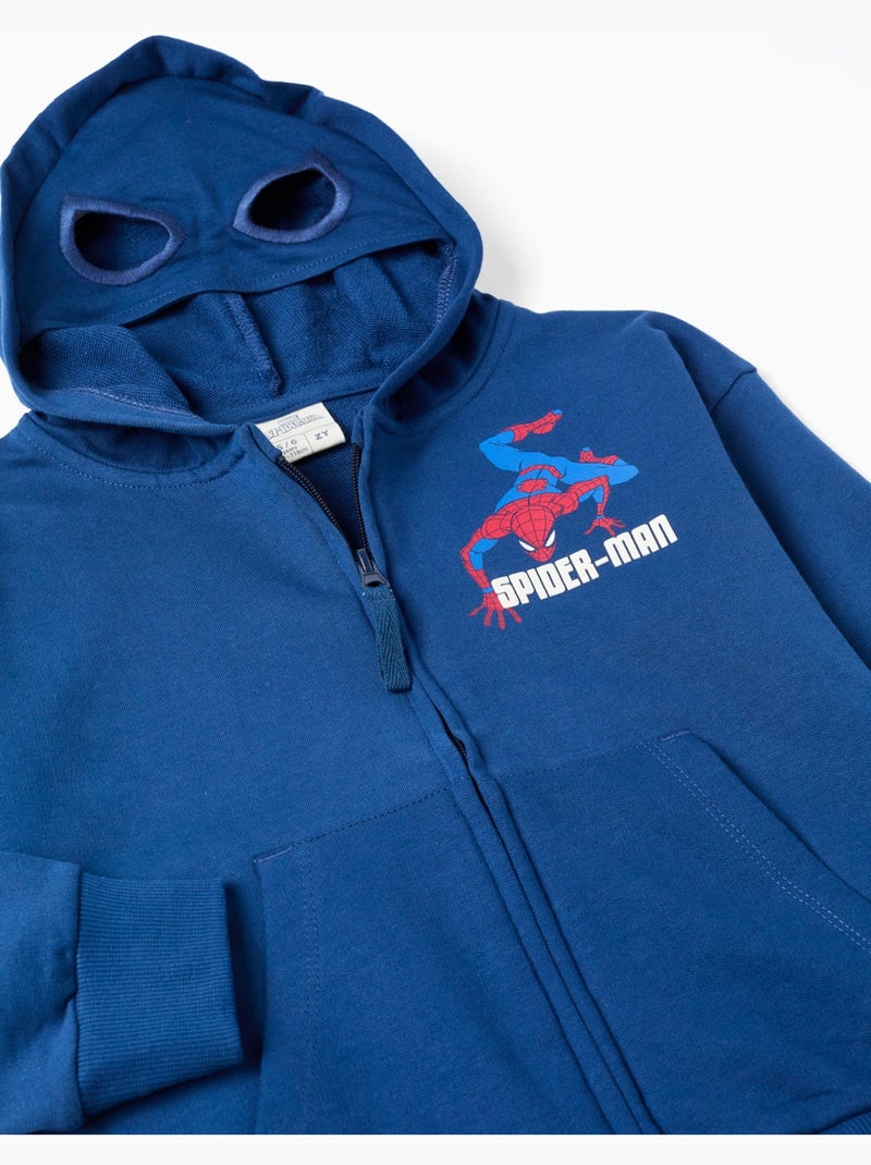 Chaqueta de algodón con capucha y estampados Spider-Man Azul oscuro - Kiabi