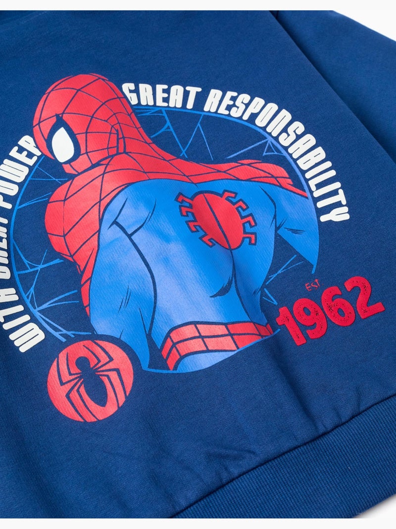 Chaqueta de algodón con capucha y estampados Spider-Man Azul oscuro - Kiabi