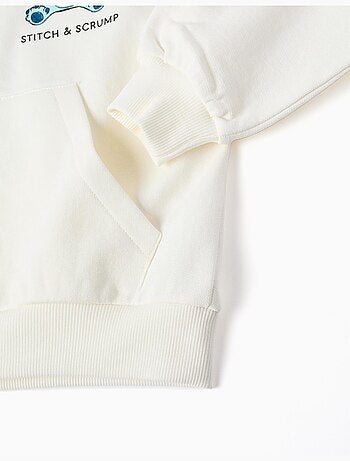 Chaqueta de algodón con capucha y estampados Stitch