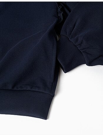 Chaqueta de algodón con capucha y volantes